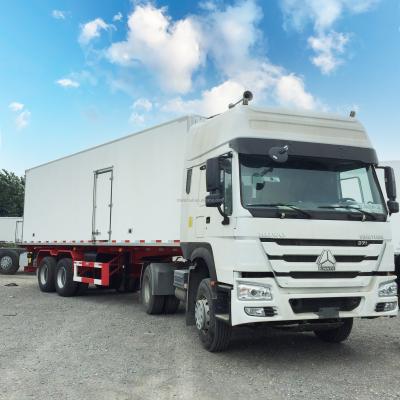 China 0.295 W/m2 C K Value Refrigerated Semi Truck Trailer for Frozen Meats and Chill Foods for sale