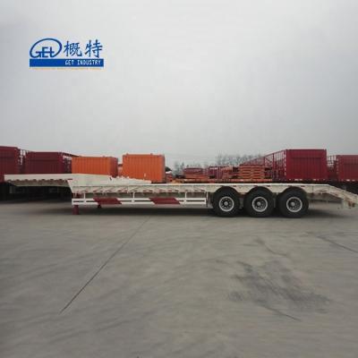 China Rechte balk laag bed half-trailer 120T 150T Rigid Suspension Fixed Gooseneck FGN Te koop