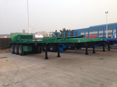 China 35T Capacidad 3 Ejes 40 pies Contenedor de lecho plano Semi camión remolque en venta