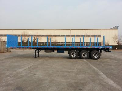 Chine Charge utile de 45 tonnes 40 pieds 3 essieux de tambour piliers latéraux semi-plateaux camion remorque à vendre