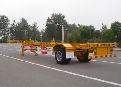 China Single Axle 40ft Gooseneck Tank Container Skeleton Semi Truck Trailer for sale