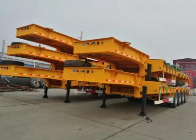 China 15m 80T laag bed half-trailer met 4 assen voor super zware bouwmachines Te koop