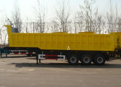 China 3 Achsen 34cbm hydraulischer Dump Semi-Trailer mit hochfester Stahlrahmenkarosserie zu verkaufen