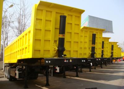 China 42 Cbm Carbon Steel Dump Semi Trailer For Bulk Mine / Construction Cargos for sale