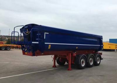 China Steel 30CBM Heavy Duty Dump Semi Trailer , Tri Axle Hydraulic Tipper Trailer for sale