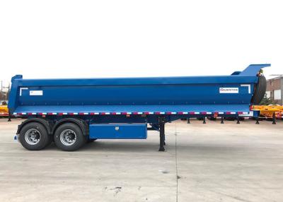 중국 U Box Type 2 Axles Hydraulic Dump Trailer, 끝 덤프 트레일러 20cbm 판매용