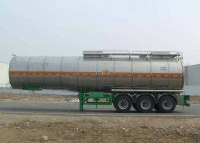 China Insulated Aluminum Tanker Semi Trailer , Chemical Tank Trailer 40000L for sale