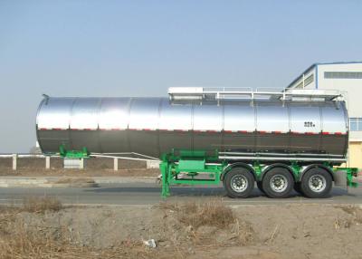 China Carbon Steel Insulated Tanker Trailers , Tri Axle Palm Oil Tank Semi Trailer for sale