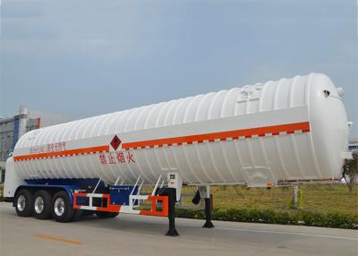 China Stainless Steel 304 LNG Tank Truck Trailer 3 Axles with 55000L High Vacuum for sale