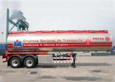 China 36000L Double Axle Aluminum Tanker Trailer For Carry Liquefied Loads for sale