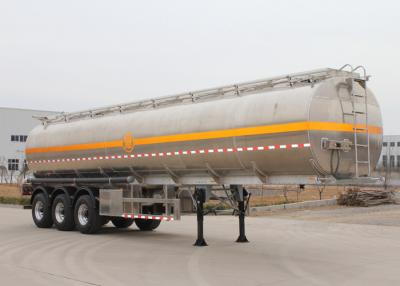 China 3 Axles 46000L Aluminum Tanker Trailer , Fuel Transfer Trailer ADR Standard for sale