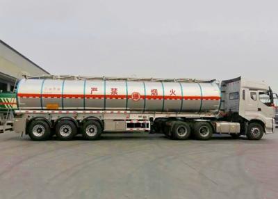 China 40000L Insulated Tank Semi Trailer , Aluminum Tanker Trailer With 3 BPW Axles for sale