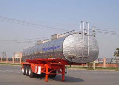 China 30000L Grape Wine / Milk Liquid Tank Trailers Stainless Steel SS304 Material for sale