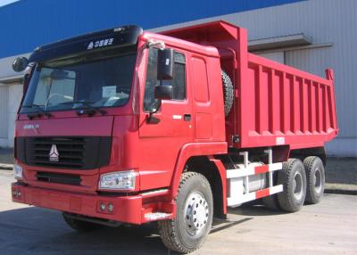 China LHD / RHD 6x4 Schwerlastdump Truck, Rot SINOTRUK HOWO Tipper Dump Truck zu verkaufen