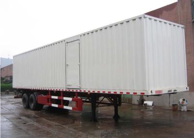 China 13m Curtain Side Semi Trailer Steel Box Double Axles for Dry Freight Cargos for sale