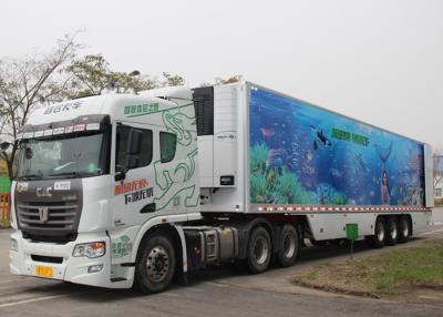 China 80000L 40FT 3 Ejes Semirremolque refrigerado, remolque con caja cerrada en venta