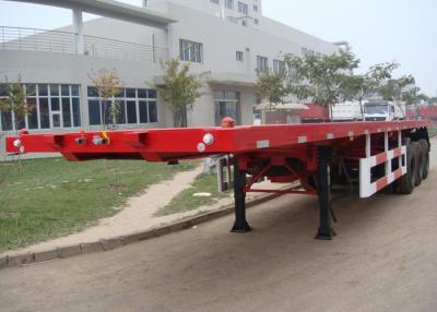 China Carga útil de 35T 40ft 3 ejes Flatbed Semi Truck Trailer con cola diseño retráctil para el envío de contenedores para ahorrar carga en venta