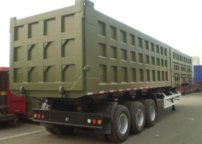 China Hydraulic Tipper Dump Semi Trailer With Two Square Box For Different Cargo for sale