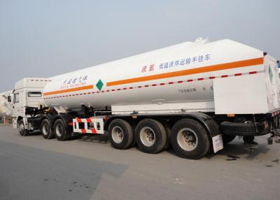 China 51550L 3 Axles LNG Tank Truck Trailer , Stainless Steel LNG Transport Trailers for sale