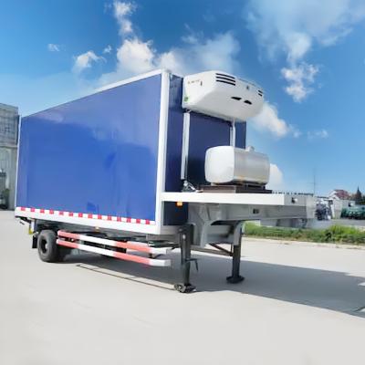 China 30FT Single Axle Chill And Frozen Truck Trailer With Thermoking Refrigeration Units For Fresh And Refrigerated Foods for sale