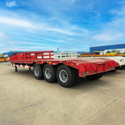 China 16.5m 60t Capacity 3 Axle Low Bed Trailer Heavy Duty for sale