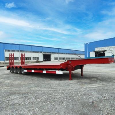 China 80t Capacity 4 Axles Fixed Gooseneck Fgn Low Bed Semi Trailer for sale