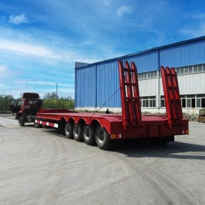 China 16.5m 80t Capacity Low Bed Semi Trailer With 4 Axles for sale