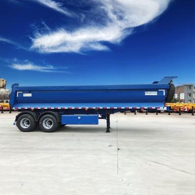 Chine 22 Cbm Solid Rounded Tipper Semi-remorque 2 essieux pour matériaux de construction à vendre