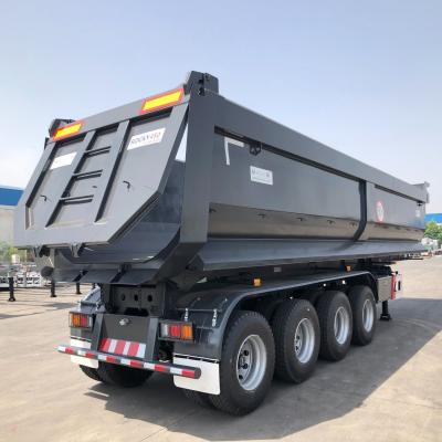 China 40 Cbm U Type Tipping Trailer With Four Axles for sale