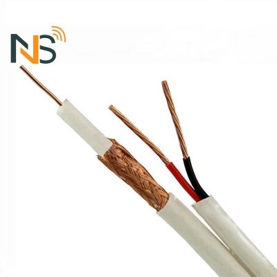 China RG6 With Power Cable RG6 Inner Conductor Because/CCS/CCA 5D-2V RG6 Coaxial Cable Factory Price With Power for sale