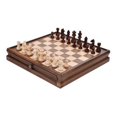 China Wooden Wooden Chess Set Folding Magnetic Large Board Portable Travel Chess Board Game Puzzle Game for Kids and Adults for sale