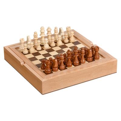 China Wooden Mini Chess Set Domino Pick Stick Carve 4 in 1 Set Separate Storage Stylish Wooden Design and Family Gifts Perfect Game for sale