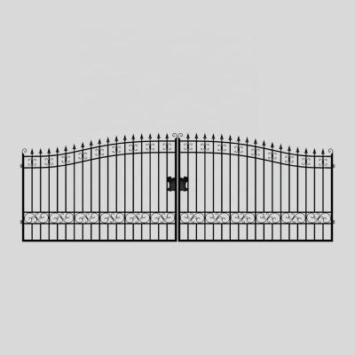 China SUIHE Modern Basic Iron Track Designs Galvanized Powder Coated Luxury Wrought Iron Gate Designs for sale