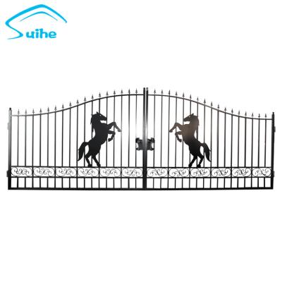 China Suihe easily assembled villa garden cottage country house design drill iron animal gate for sale