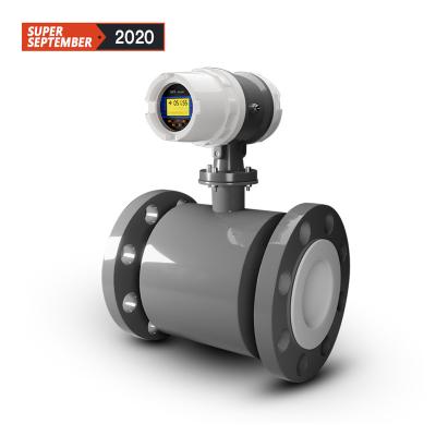 China PTFE rs485 flow transmitter flujo medidor flow meter electromagnetic water flowmeter for sale