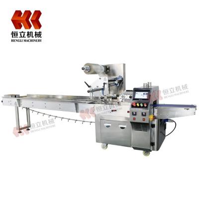 China Automatic Multifunction Food Pillow Packing Machine 3 Servo Flow Wrapping Packaging Machine for sale