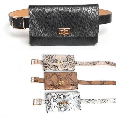 China Decoractive Snake PU Cloth Decoration Movable Pocket Belt For Lady Women for sale