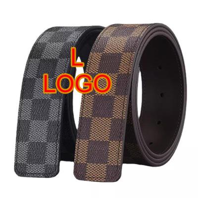 China Factory Outlet Men's Leather Casual Letter Smooth Buckle Brand Belt for sale