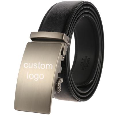 China Men Formal Wholesale Automatic Leather Ratchet Leather Belt for sale