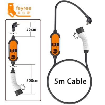 China Feyree electric vehicle EV car charger IP66 OCPP type2 8/10A/13A/16A APP control AC car FAST charging portable charging station for sale