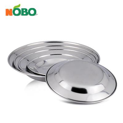 China Viable Cheap Price Multi Size Kitchen Dinner 201 Stainless Steel Round Soup Dish For Custom for sale