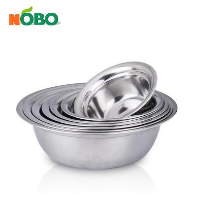 China Hot Promotion Multifunctional 304 Stainless Steel Mixing Bowl Vegetable Soup Basin Viable for sale