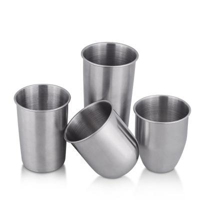 China Water Cup Stainless Steel Metal Cup Viable Different Shape And Home Use Design Hotel Mug for sale