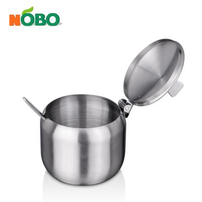 China Sustainable Eco-Friendly Hot Sale NOBO Stainless Steel Spice Grinders Jars With Lid And Spoon for sale