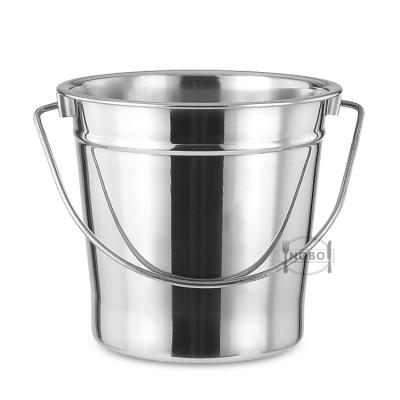 China Sustainable wholesale stainless steel ice bucket champagne metal bucket for beer for sale