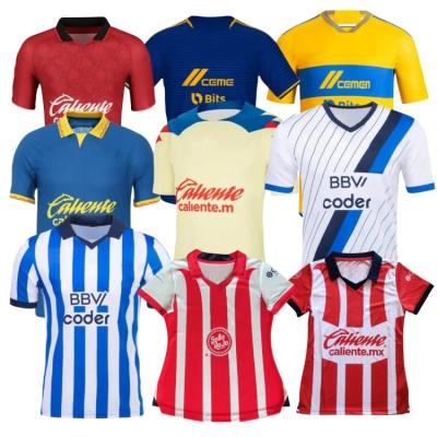 China Quick Dry wholesale Top Thai Mexico club women football jersey soccer jersey lady Monterey america Chivas tiger girls soccer uniform for sale