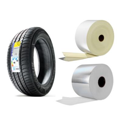 China Waterproof self-adhesive sticker paper used for car tire label tire label rubber sticker for sale