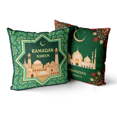 China 2021 Ramadan Festival Pillowcase Arabian Style 45x45cm Coreless Anti-static Muslim Pillowcase Plush Shorts Pillowcase for sale