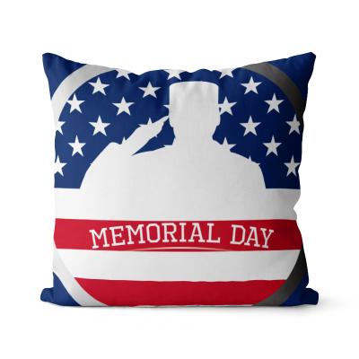 China Anti-Static American Single Short Plush Cushion Cover Independence Day Independence Day Sofa Cushion Pillow Case Amazon Hot Home for sale