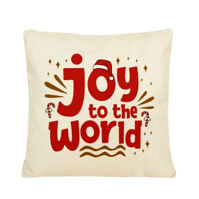 China 2021 Amazon Anti-Static Explosion Christmas Pillowcase Bell Letters Home Living Room Sofa Linen Pillowcase for sale